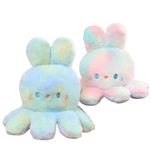 Reversible Bunny stuffed animal plush soft toy pillow pals plushie