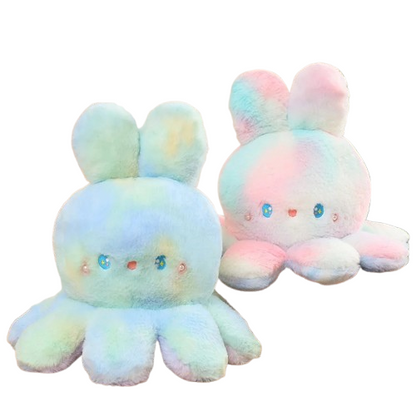 Reversible Bunny stuffed animal plush soft toy pillow pals plushie