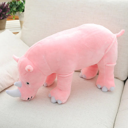 Rhinoceros Pink stuffed animal plush soft toy pillow pals plushie