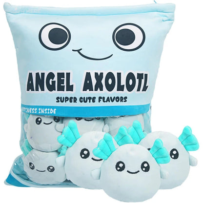 Axolotl Pillow Blue stuffed animal plush soft toy pillow pals plushie