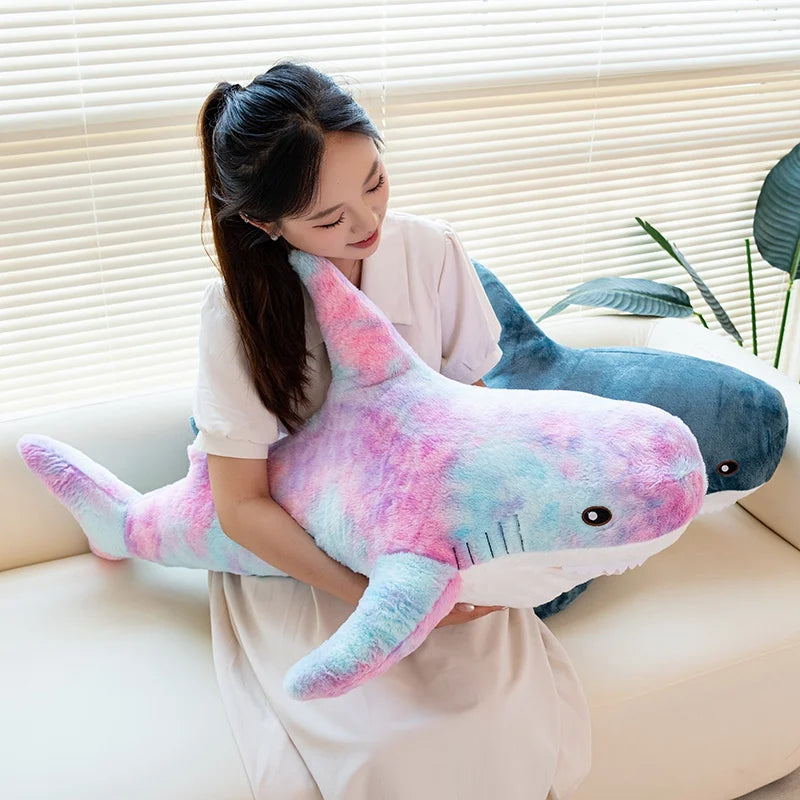 Colorful Sharks stuffed animal plush soft toy pillow pals plushie