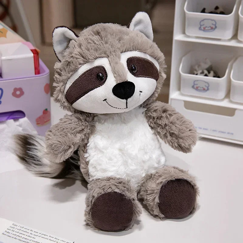 Kawaii Raccoon Plushies Light gray raccoon stuffed animal plush soft toy pillow pals plushie