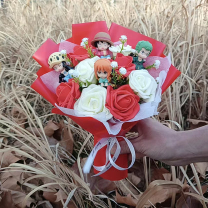 Hot Original One Piece Chopper Plush Bouquet Doll Tony Tony Chopper Anime Soft Valentine's Day Christmas Party Graduation Gift