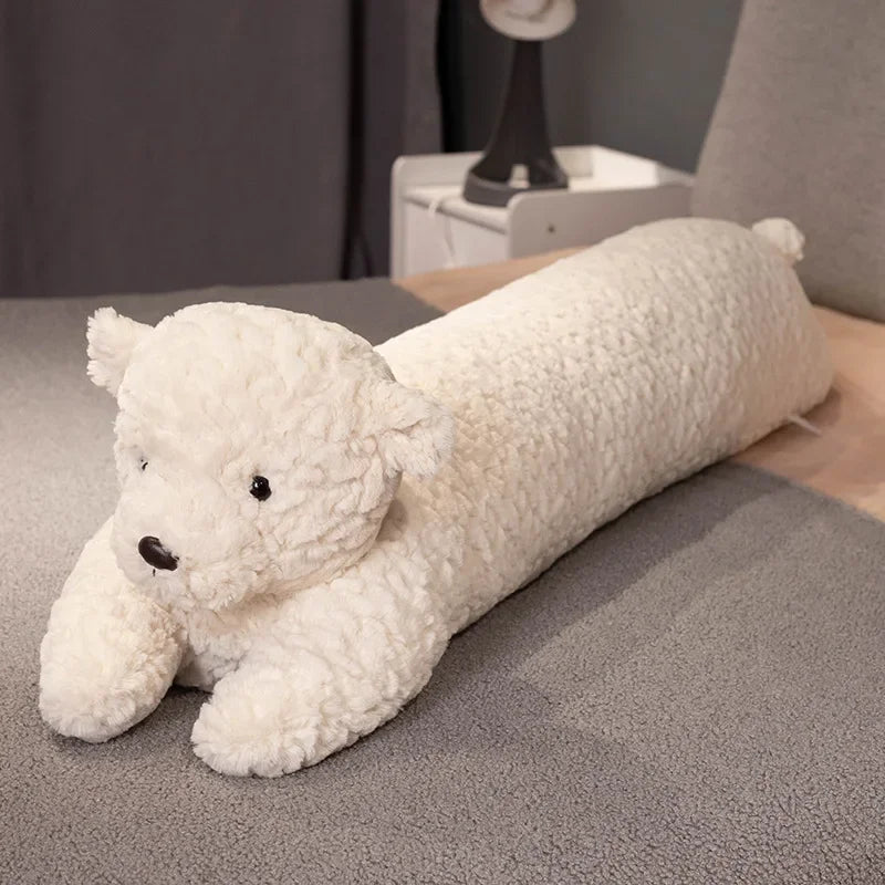 Long Pet Pillow Dog-White stuffed animal plush soft toy pillow pals plushie