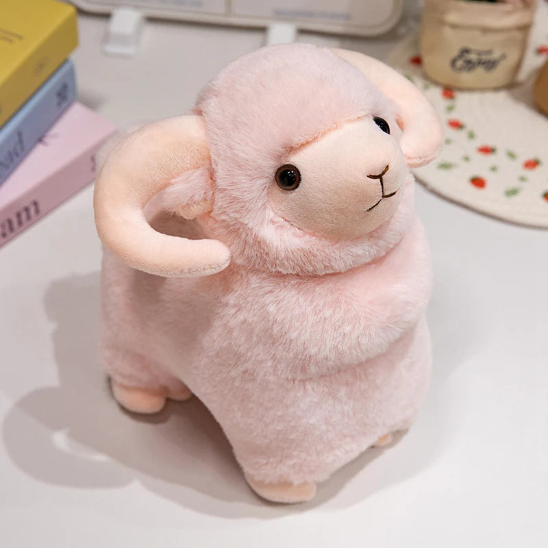 Fluffy Sheep Pink stuffed animal plush soft toy pillow pals plushie