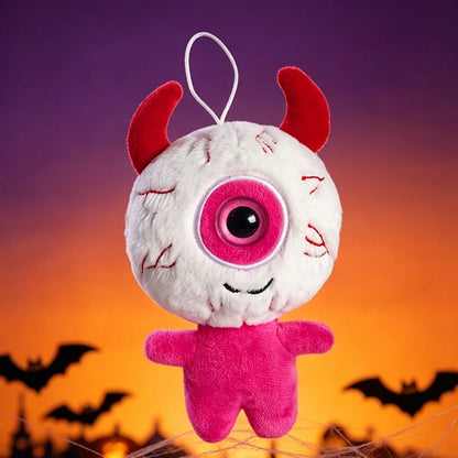 Halloween One-Eyed Devil Plush Keychain Cute Eyeball Monster Stuffed Pendant Spooky Bag Hanging Ornament Horror Party Decor Gift PINK 15CM stuffed animal plush soft toy pillow pals plushie