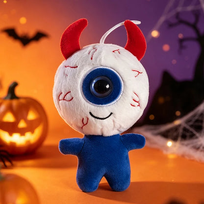 Halloween One-Eyed Devil Plush Keychain Cute Eyeball Monster Stuffed Pendant Spooky Bag Hanging Ornament Horror Party Decor Gift BLUE 15CM stuffed animal plush soft toy pillow pals plushie