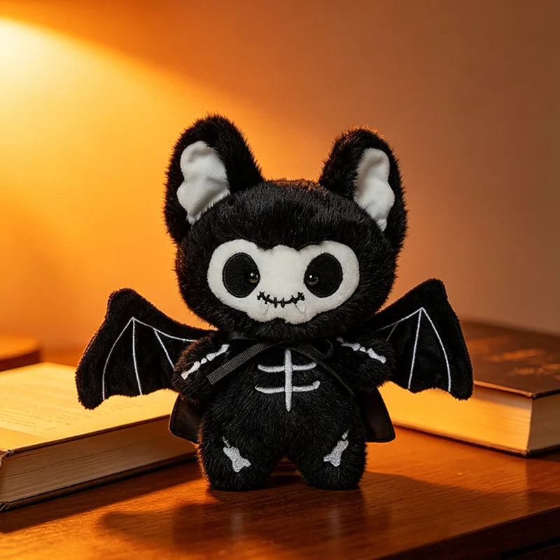 Halloween Plush Toy Soft Stuffed Ghost Bat Pumpkin Grim Reaper Dolls Cute Plushies for Kids Halloween Party Favors & Home Decor Bat stuffed animal plush soft toy pillow pals plushie