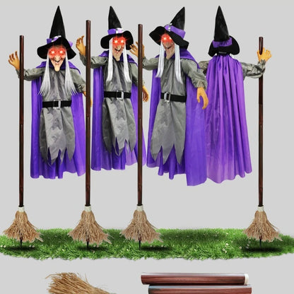Halloween Decorations Props Life Size Witch Sound Activated Screaming Glowing Eyes for Haunted House Party Supplies stuffed animal plush soft toy pillow pals plushie