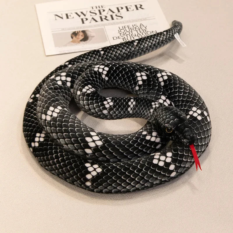 Snake black stuffed animal plush soft toy pillow pals plushie