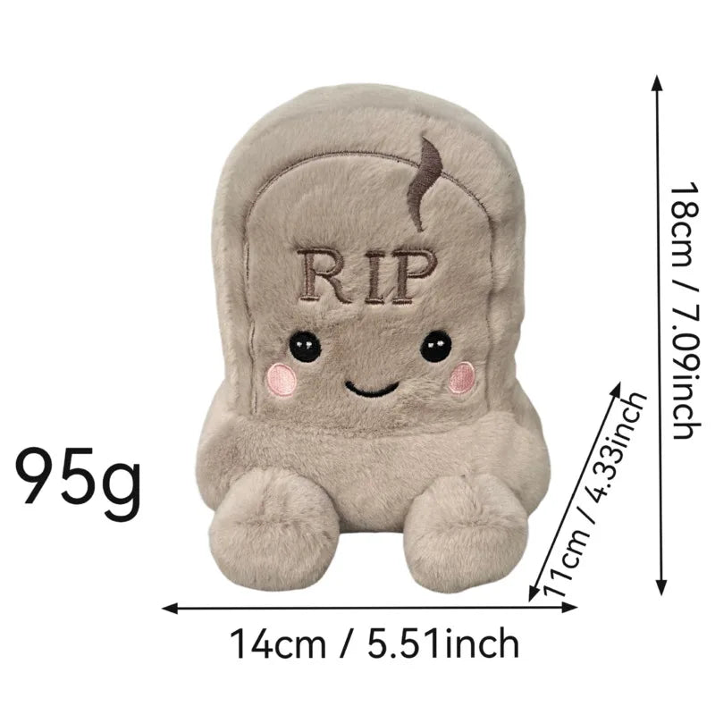 Halloween Tombstone Plush Toy Stuffed Doll Soft Grave Plushie Cute Kawaii Desktop Decoration Birthday Christmas Gift stuffed animal plush soft toy pillow pals plushie