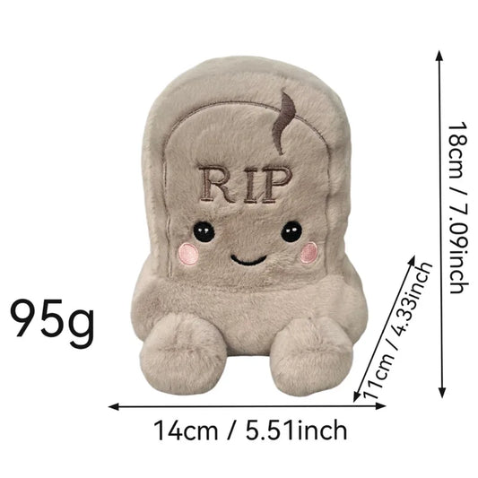 Halloween Tombstone Plush Toy Stuffed Doll Soft Grave Plushie Cute Kawaii Desktop Decoration Birthday Christmas Gift stuffed animal plush soft toy pillow pals plushie