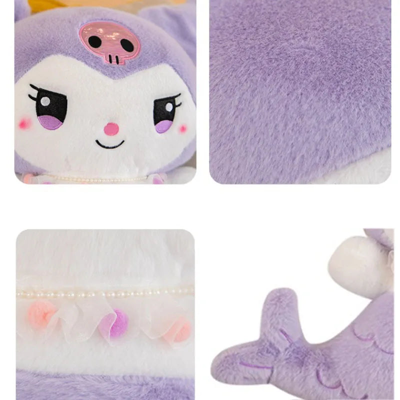 Mermaid Kuromi & Melody stuffed animal plush soft toy pillow pals plushie