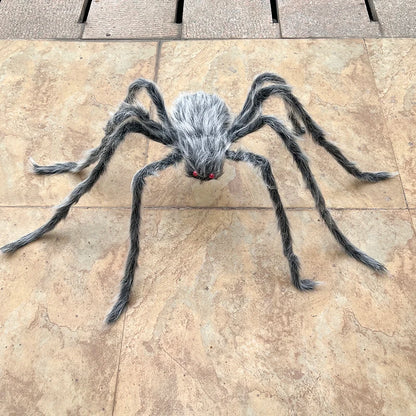 Halloween Black Giant Spider Scary Artificial Plush Spider Home Bar Haunted House Scene Ornaments Props Holiday Outdoor Decors stuffed animal plush soft toy pillow pals plushie