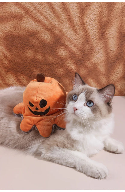 Halloween Flip Pumpkin Octopus Plush Toy for Dogs Interactive Squeaky Sound Pet Toy, Spooky Ghost & Pirate Design Puppy Chew Toy stuffed animal plush soft toy pillow pals plushie