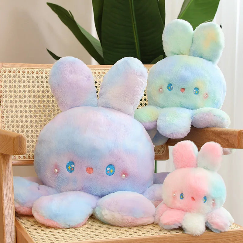 Reversible Bunny stuffed animal plush soft toy pillow pals plushie