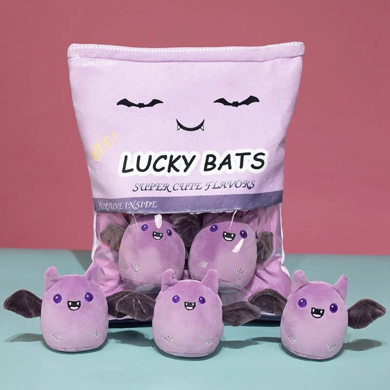 Lucky Bats Pillow Purple stuffed animal plush soft toy pillow pals plushie