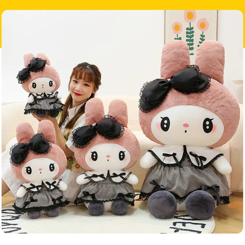 Gothic Kuromi & Melody stuffed animal plush soft toy pillow pals plushie