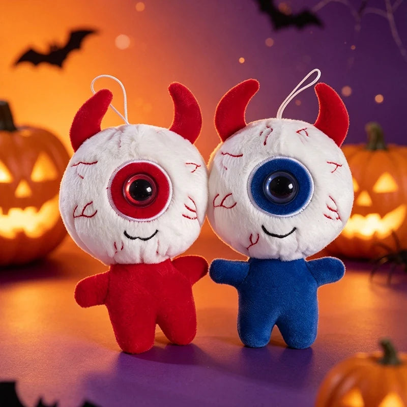 Halloween One-Eyed Devil Plush Keychain Cute Eyeball Monster Stuffed Pendant Spooky Bag Hanging Ornament Horror Party Decor Gift stuffed animal plush soft toy pillow pals plushie
