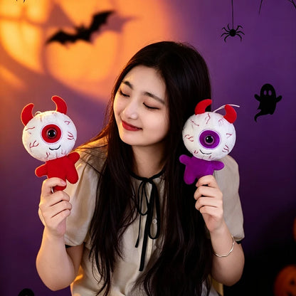 Halloween One-Eyed Devil Plush Keychain Cute Eyeball Monster Stuffed Pendant Spooky Bag Hanging Ornament Horror Party Decor Gift stuffed animal plush soft toy pillow pals plushie
