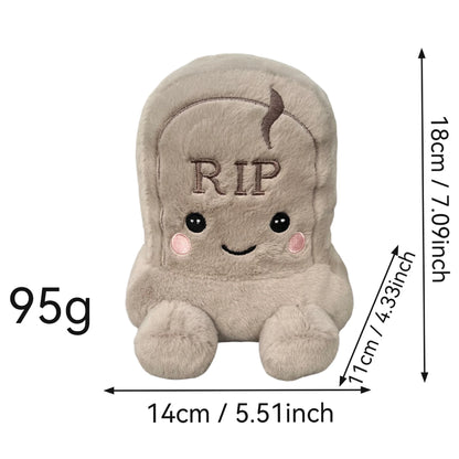 Halloween Tombstone Plush Toy Stuffed Doll Soft Grave Plushie Cute Kawaii Desktop Decoration Birthday Christmas Gift A1 stuffed animal plush soft toy pillow pals plushie