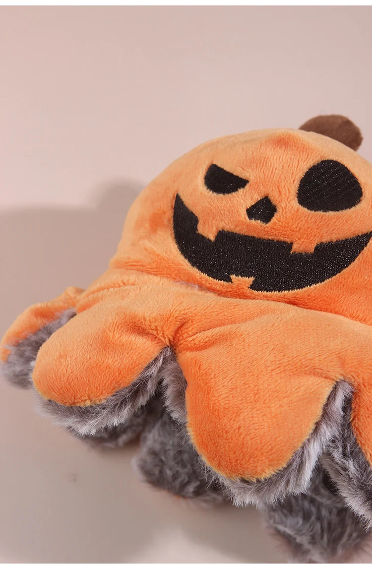 Halloween Flip Pumpkin Octopus Plush Toy for Dogs Interactive Squeaky Sound Pet Toy, Spooky Ghost & Pirate Design Puppy Chew Toy stuffed animal plush soft toy pillow pals plushie