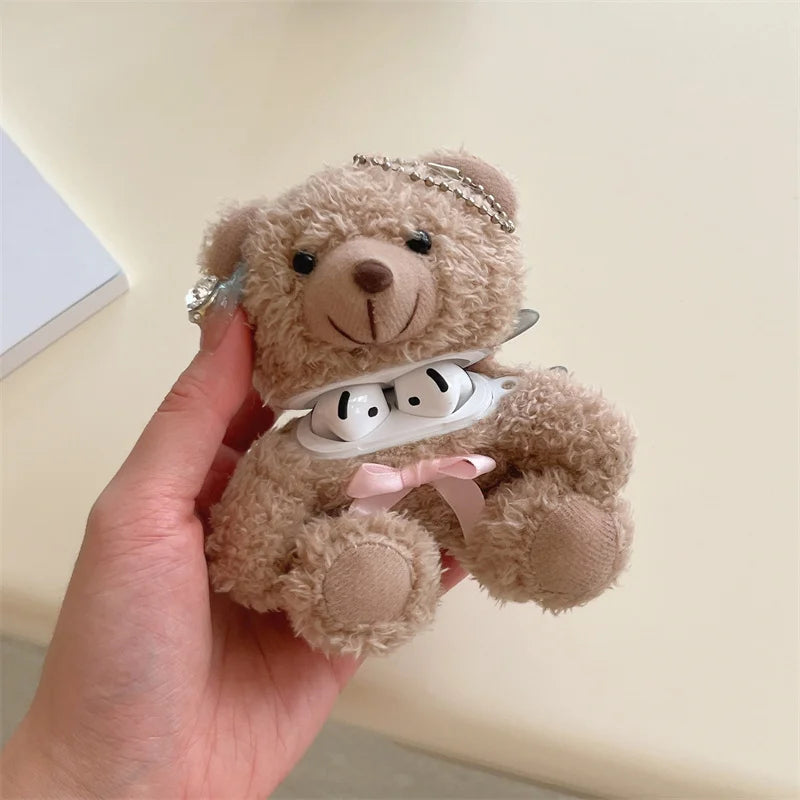 Fuzzy Bear Case stuffed animal plush soft toy pillow pals plushie