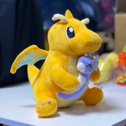 Dragonite With Baby Dratini stuffed animal plush soft toy pillow pals plushie