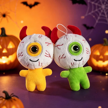 Halloween One-Eyed Devil Plush Keychain Cute Eyeball Monster Stuffed Pendant Spooky Bag Hanging Ornament Horror Party Decor Gift stuffed animal plush soft toy pillow pals plushie