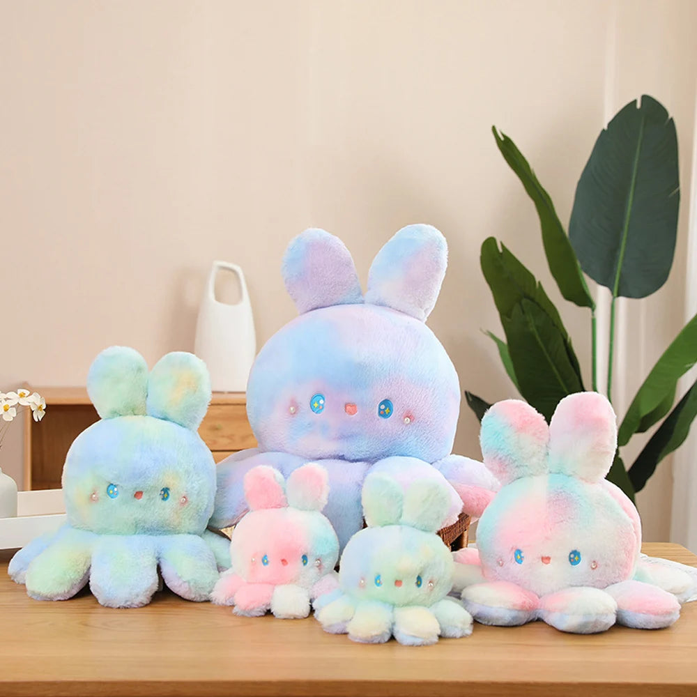 Reversible Bunny stuffed animal plush soft toy pillow pals plushie