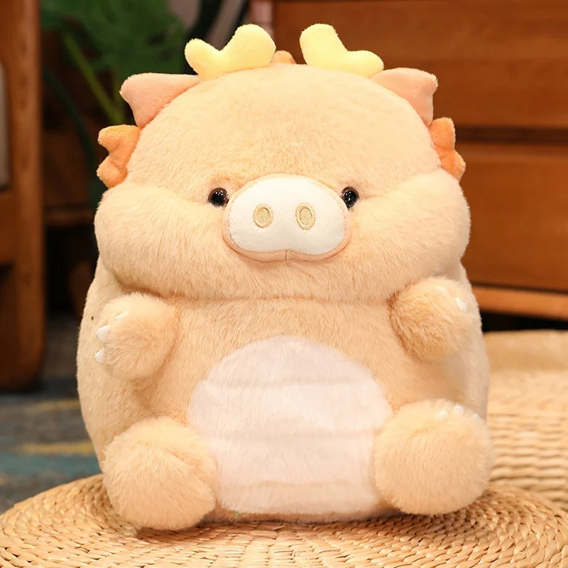 Piggy Dragon brown 30cm stuffed animal plush soft toy pillow pals plushie