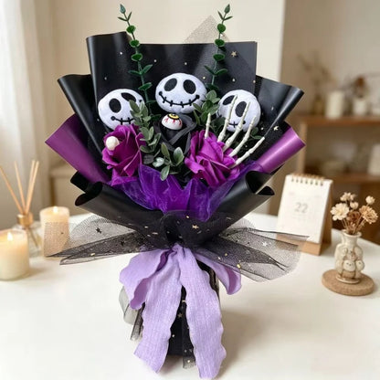 Halloween Plush Doll Toy With Flowers Bouquet Stuffed Animals Valentine Christmas Graduation Gift stuffed animal plush soft toy pillow pals plushie