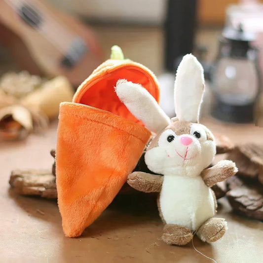 Reversible Bunny Carrot Plush Keychain stuffed animal plush soft toy pillow pals plushie