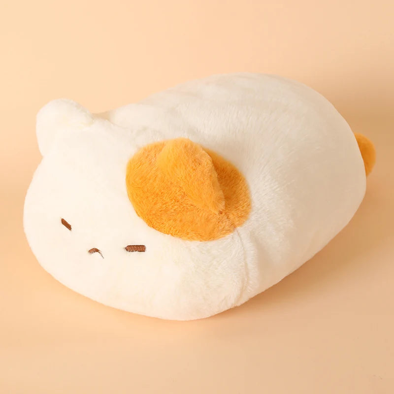 Cozy Cat Plush Yellow white 45cm stuffed animal plush soft toy pillow pals plushie