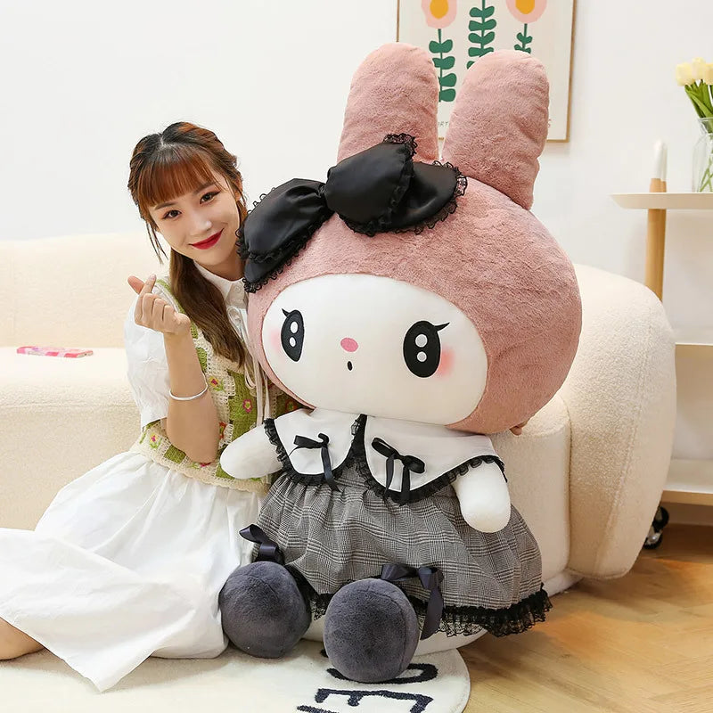 Gothic Kuromi & Melody stuffed animal plush soft toy pillow pals plushie