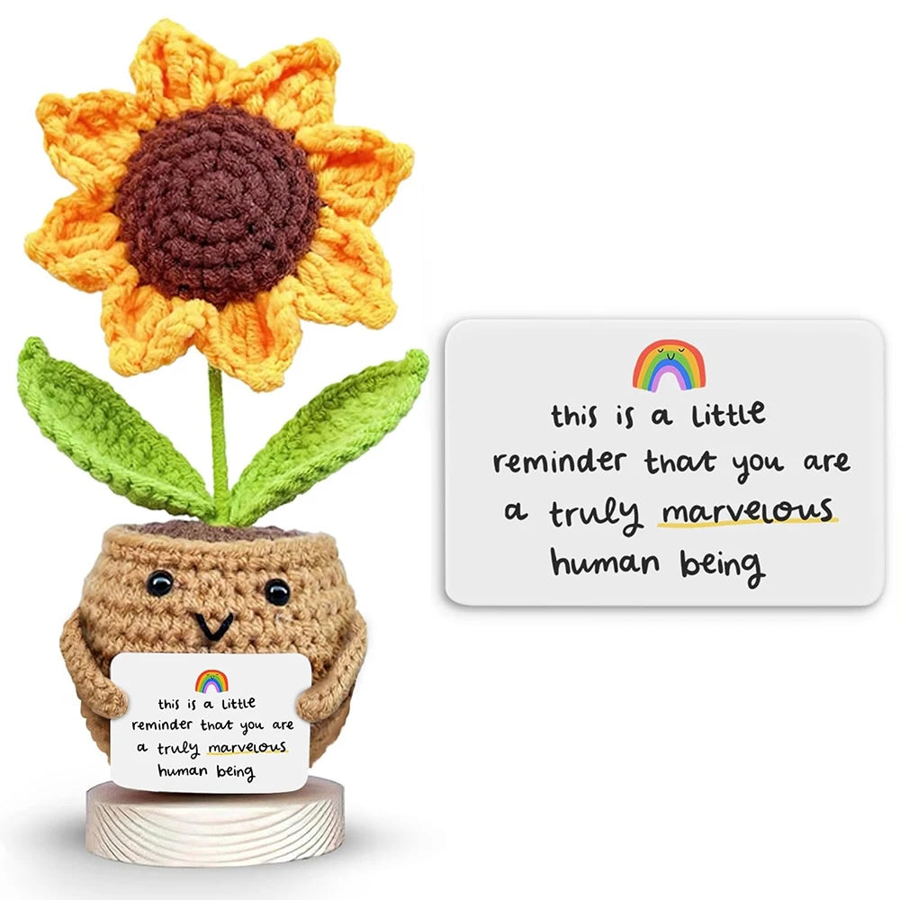 Crocheted Sunflower Potted Plant Gif Sunflower-B stuffed animal plush soft toy pillow pals plushie