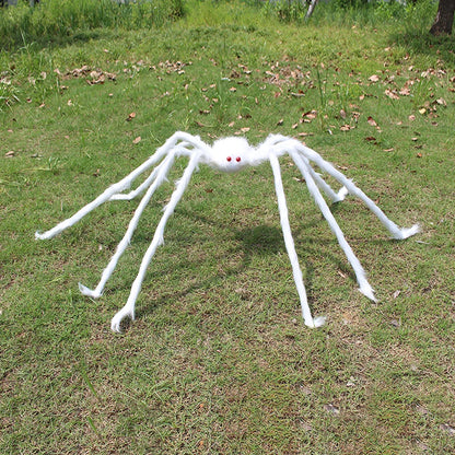Halloween Black Giant Spider Scary Artificial Plush Spider Home Bar Haunted House Scene Ornaments Props Holiday Outdoor Decors WHITE 1PC stuffed animal plush soft toy pillow pals plushie