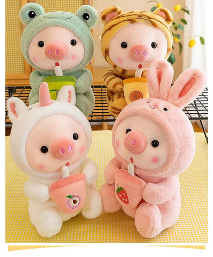 Cute Milk Tea Pig Plush Toy stuffed animal plush soft toy pillow pals plushie