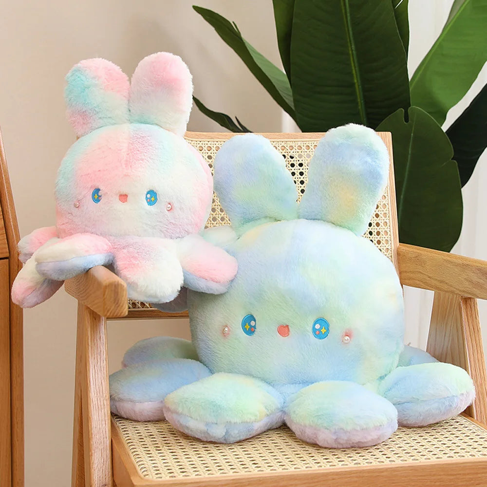 Reversible Bunny stuffed animal plush soft toy pillow pals plushie