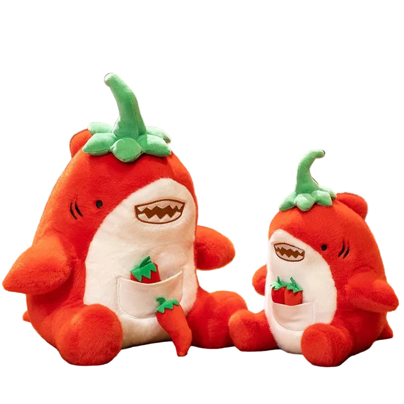 Red Pepper Shark stuffed animal plush soft toy pillow pals plushie