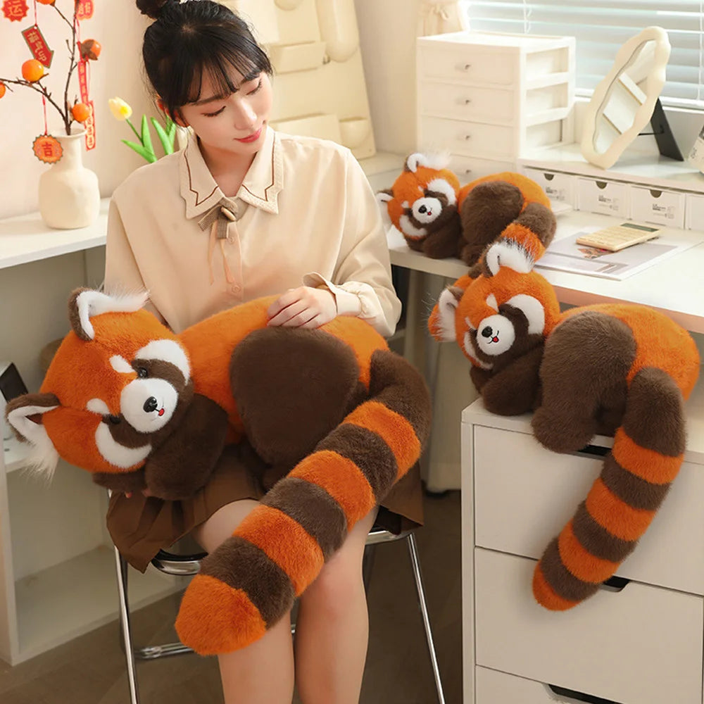 Red Raccoon stuffed animal plush soft toy pillow pals plushie