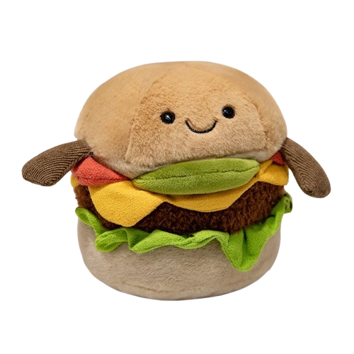 Burger stuffed animal plush soft toy pillow pals plushie