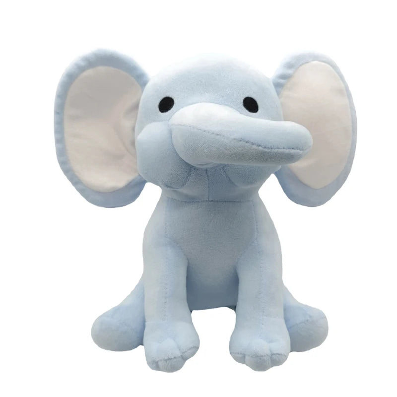 Colorful Elephants Plushies Sky blue white ears 25cm stuffed animal plush soft toy pillow pals plushie