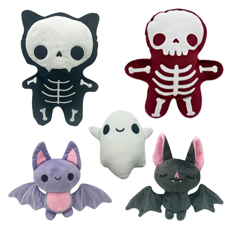 Halloween Plushies Mini Lavender Sleepy Bat Plush Toys Cute Cartoon Skeleton Cat Pillow Soft Ghost Models Halloween Kids Gifts Set stuffed animal plush soft toy pillow pals plushie