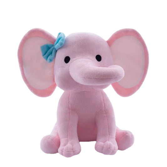 Colorful Elephants Plushies Pink white ear 25cm stuffed animal plush soft toy pillow pals plushie