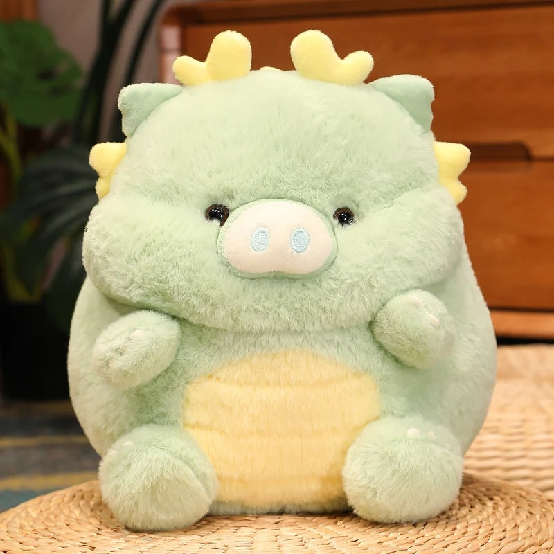 Piggy Dragon green 30cm stuffed animal plush soft toy pillow pals plushie