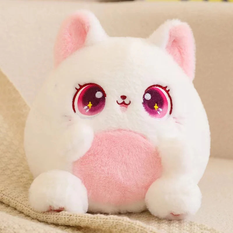 Kawaii chubby Kittens white CHINA stuffed animal plush soft toy pillow pals plushie