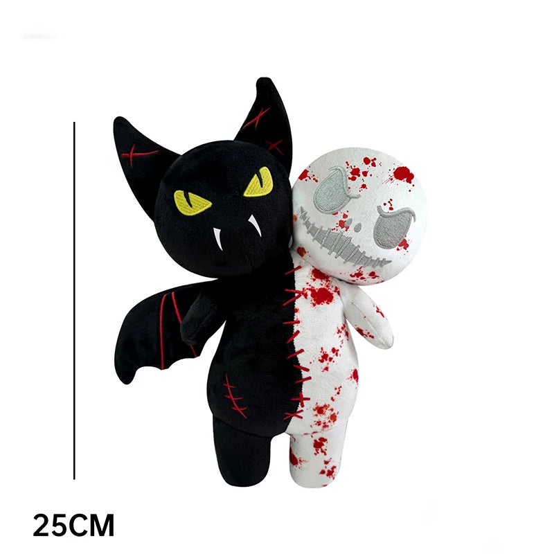 Halloween Double-headed Pumpkin Plush Toy Double Headed Skull Rabbit Horror Skull White Ghost Luminous Zombie Cat Halloween Gif A 25cm stuffed animal plush soft toy pillow pals plushie