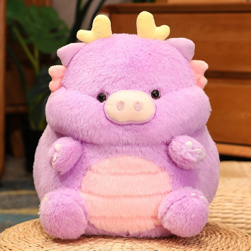 Piggy Dragon purple 30cm stuffed animal plush soft toy pillow pals plushie