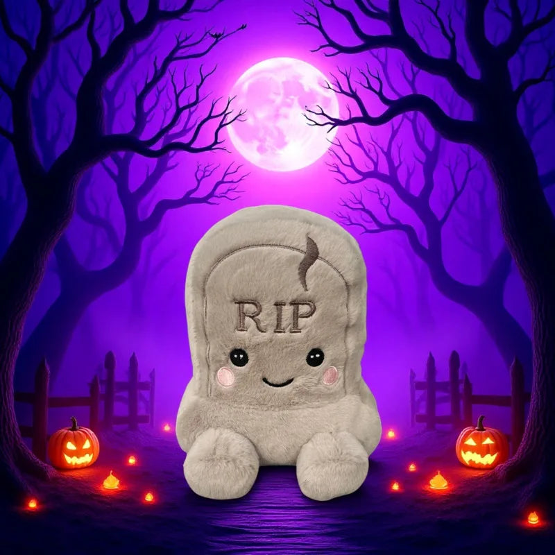 Halloween Tombstone Plush Toy Stuffed Doll Soft Grave Plushie Cute Kawaii Desktop Decoration Birthday Christmas Gift stuffed animal plush soft toy pillow pals plushie